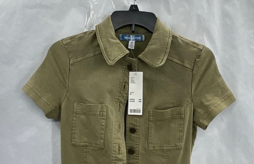 Urban Outfitters XS Green Utility Jumpsuit NWT